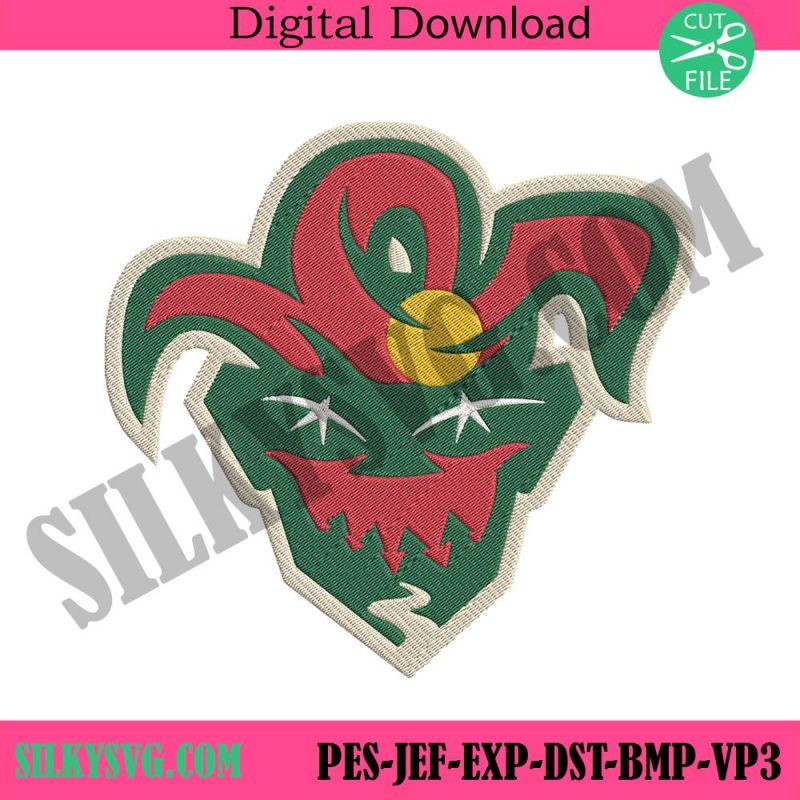 clown-minnesota-wild-hockey-embroidery-design-nhl-minnesota-wild-design