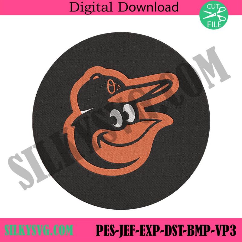 baltimore-oriles-bird-headd-circle-logo-machine-embroidery-digitizing