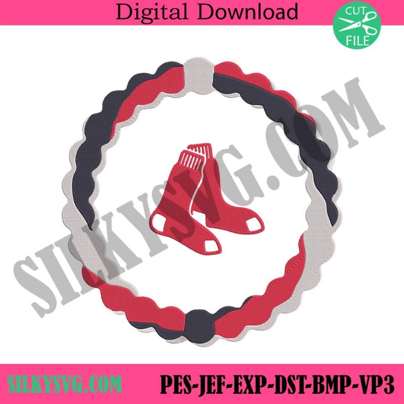 boston-red-sox-swirl-bracelet-with-socks-logo-machine-embroidery-file