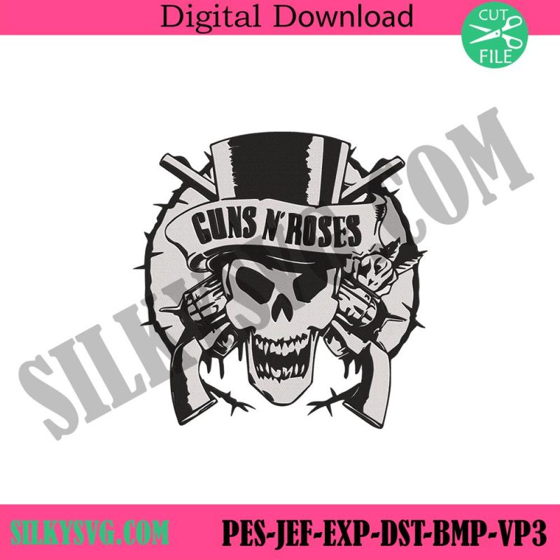 gun-n-rose-skull-embroidery-instant-download-file-gun-n-rose-rock-machine-embroidery-download-file-gun-n-rose-band-embroidery-digital-design