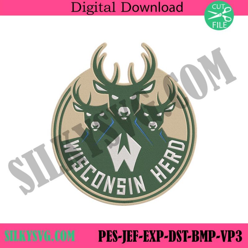 wisconsin-herd-logo-machine-embroidery-digital-design-file-wisconsin-herd-basketball-embrodiery-instatn-design-download-wisconsin-herd-embroidery-design-download-file