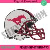 smu-mustangs-helmet-machine-embroidery-digitizing