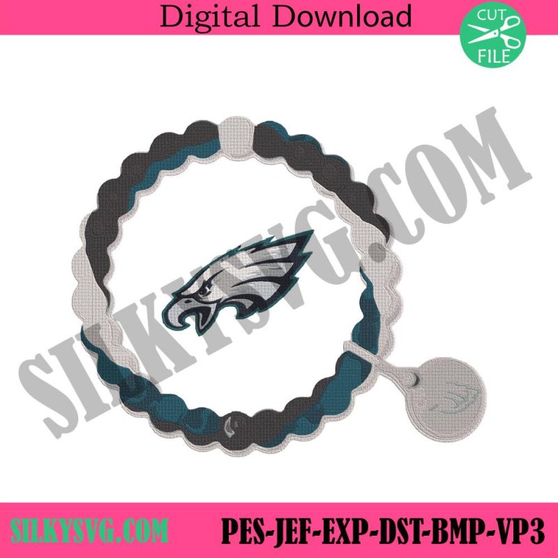 philadelphia-eagles-swirl-bracelet-logo-embroidery-design-philadelphia-eagles-embroidery