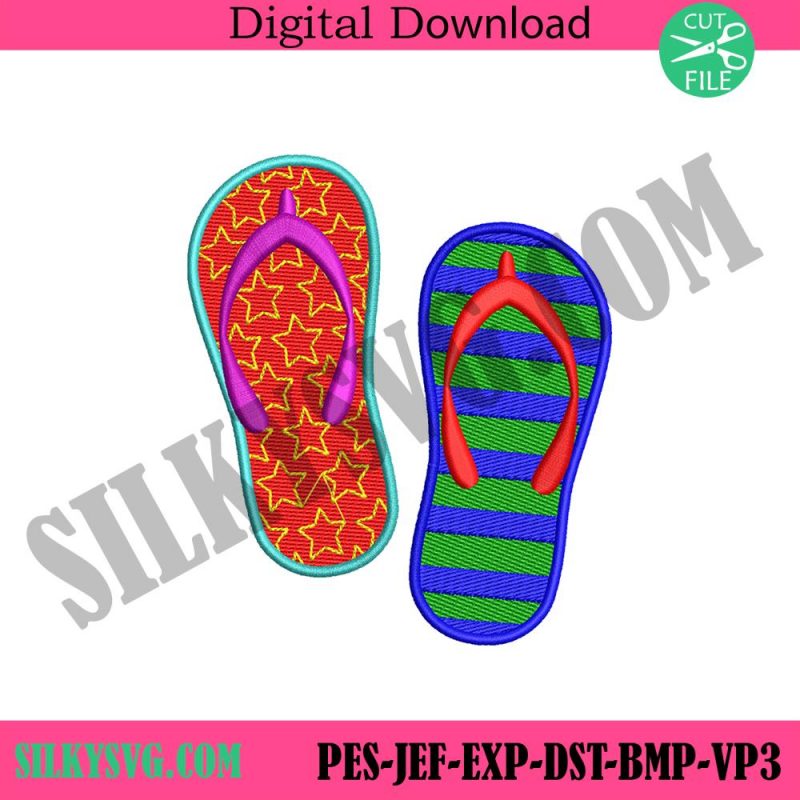 flipflops-tie-flag-embroidery-design-files-flipflops-tie-flag-4th-of-july-embroidery-digital-4th-of-july-machine-embroidery-file-download