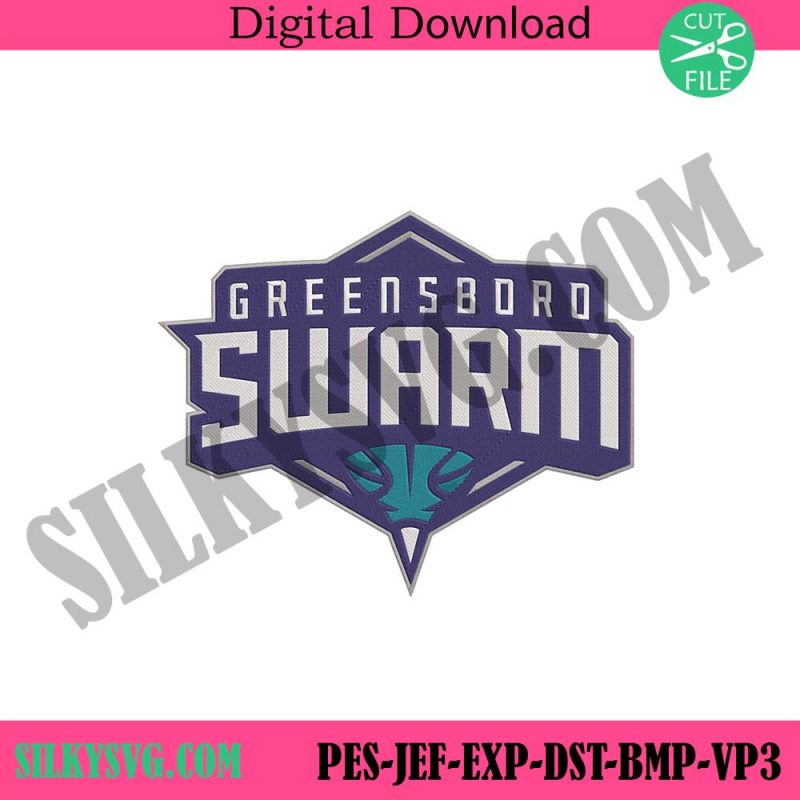 greensboro-swarm-logo-embroidery-digital-instant-design-file-greensboro-swarm-basketball-machine-embroidery-download-file-greensboro-swarm-embroidery-design-file