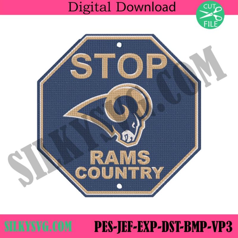 stop-rams-country-symbol-logo-machine-embroidery-nlf-rams-country-embroidery