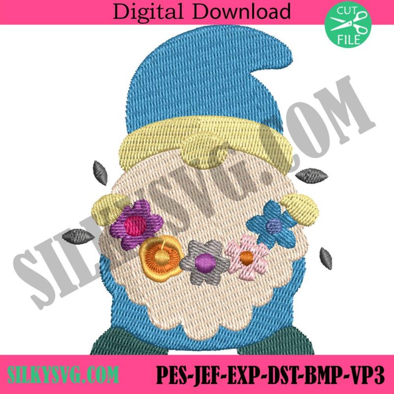 gnome-wreath-flowers-embroidery-design-download-digital-file