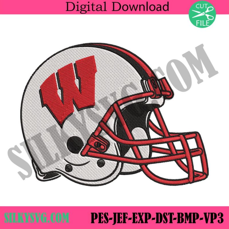 wisconsin-badgers-helmet-machine-embroidery-digitizing