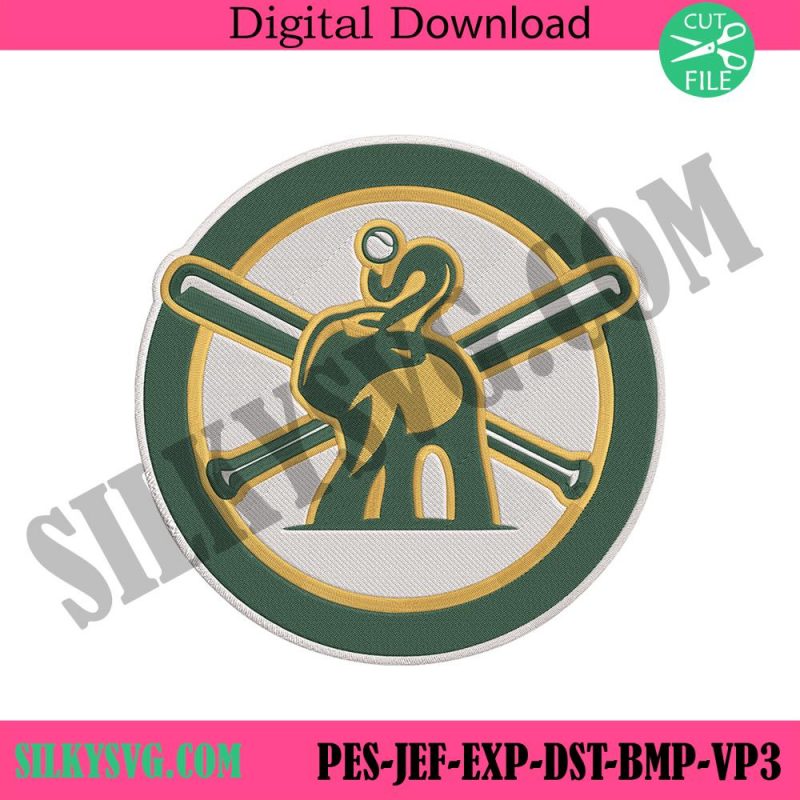 oakland-baseball-elephant-logo-embroidery-design-oakland-symbol-embroidery-download