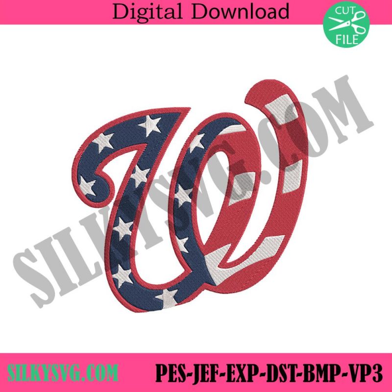 washington-mlb-america-flag-embroidery-file