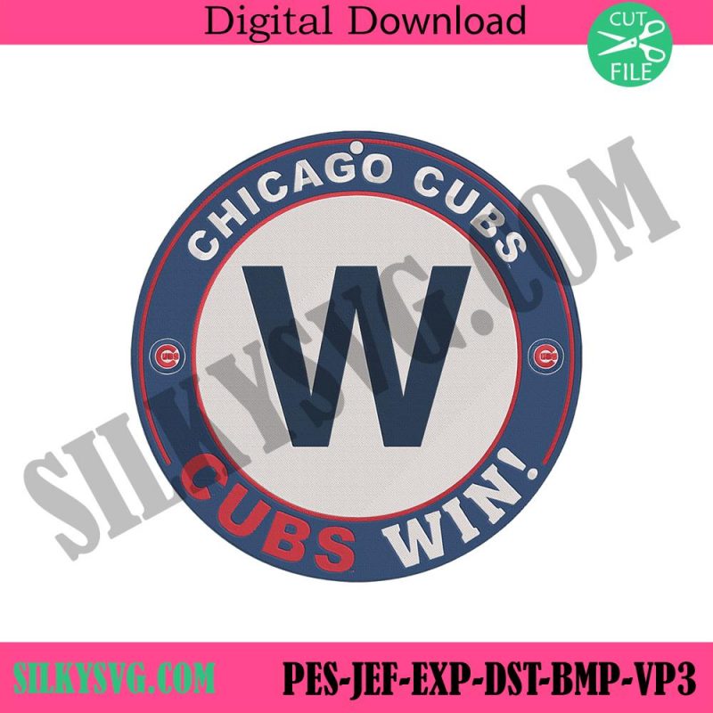 chicago-cubs-win-slogan-circle-logo-machine-embroidery-design