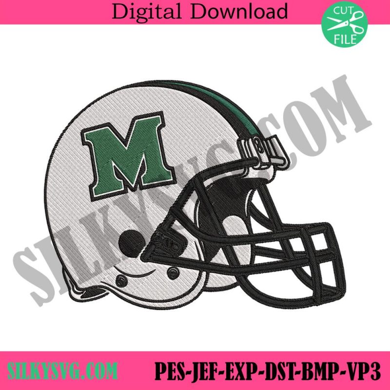 marshall-thundering-herd-helmet-machine-embroidery-file