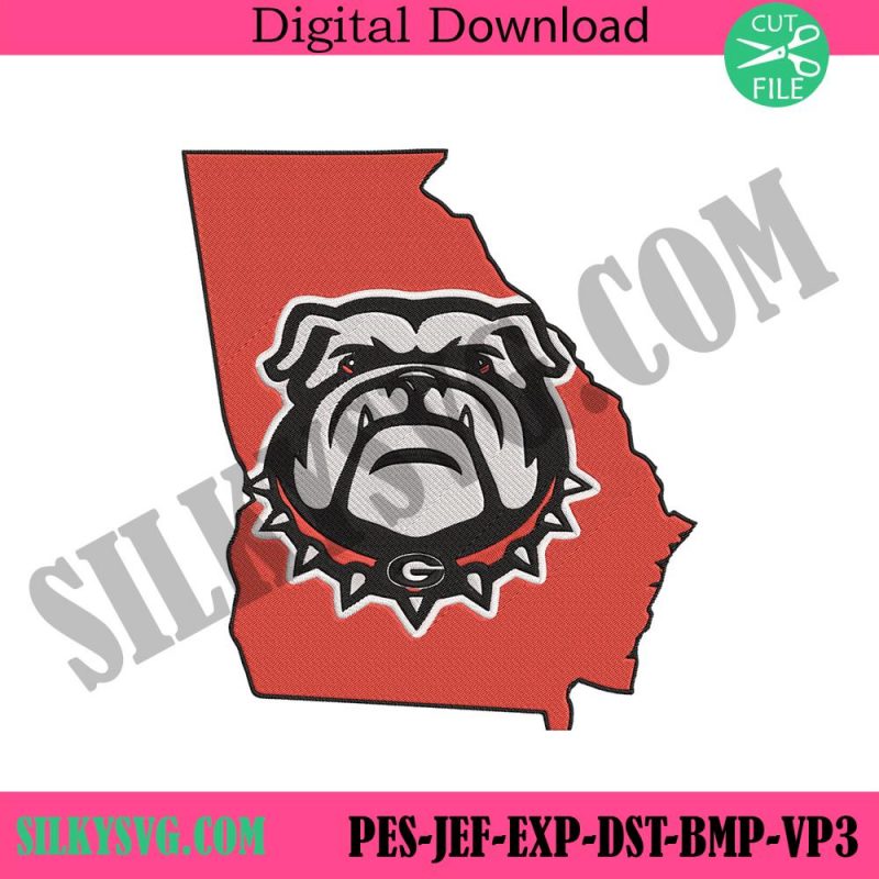 georgia-bulldogs-states-machine-embroidery-georgia-bulldogs-football-logo-embroidery-design