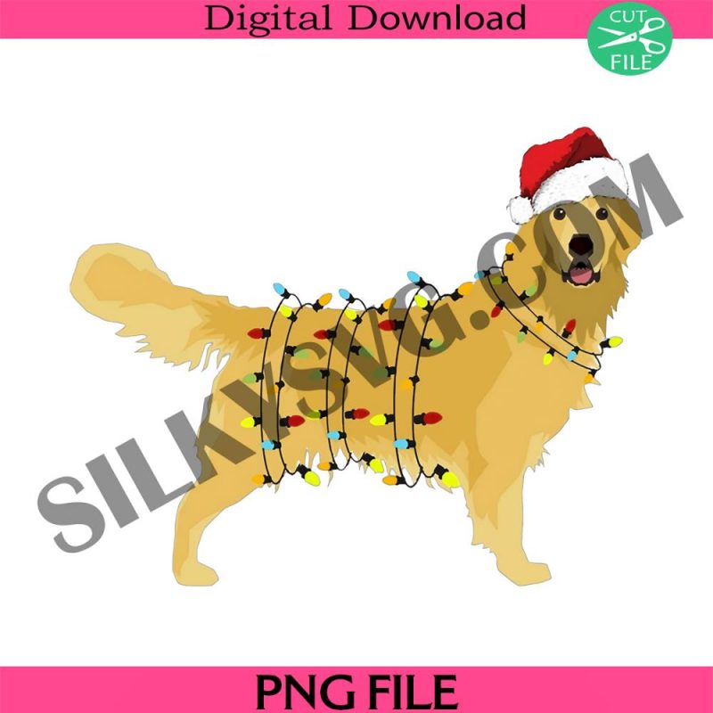 golden-retriever-christmas-tree-png-golden-retrie