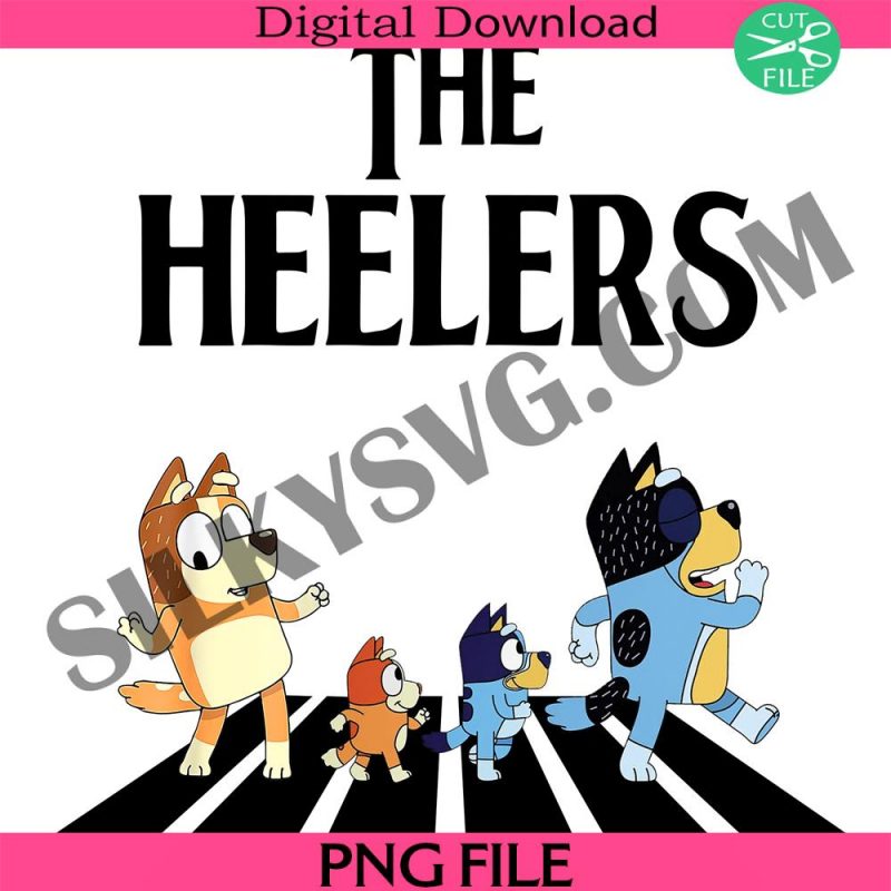 bluey-family-the-heelers-abbey-road-the-beatles-kids-cartoon-popular-best-seller-png