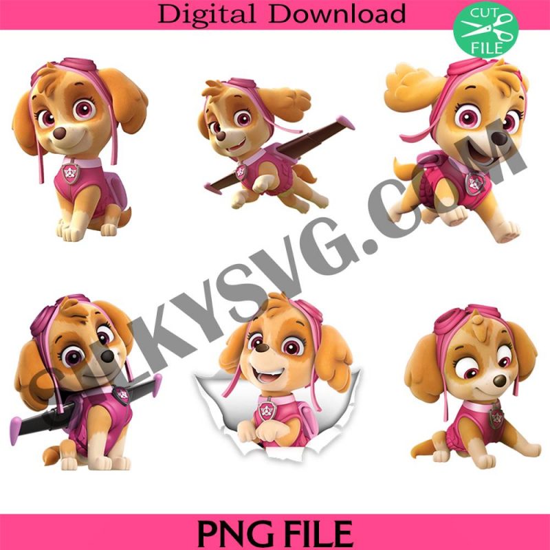 skye-patrol-png-bundle-paw-dog-patrol-vector-png-dog-cartoon-png-digital-download-sublimation-designs