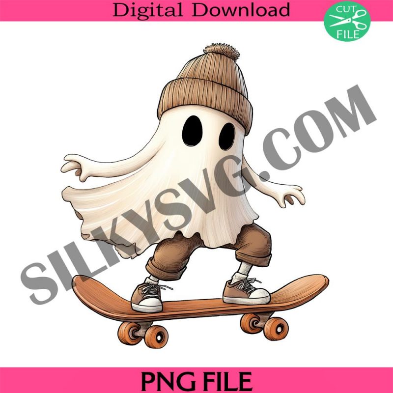 funny-ghost-png-halloween-ghost-png-cute-boo-png-ghost-skateboard-png-halloween-png-horror-png-spooky-season-png-vintage-ghost-png