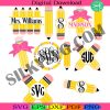 pencil-svg-bundle-school-svg-monogram-frame-pencil-name-frame-digital-download-cut-files-sublimation