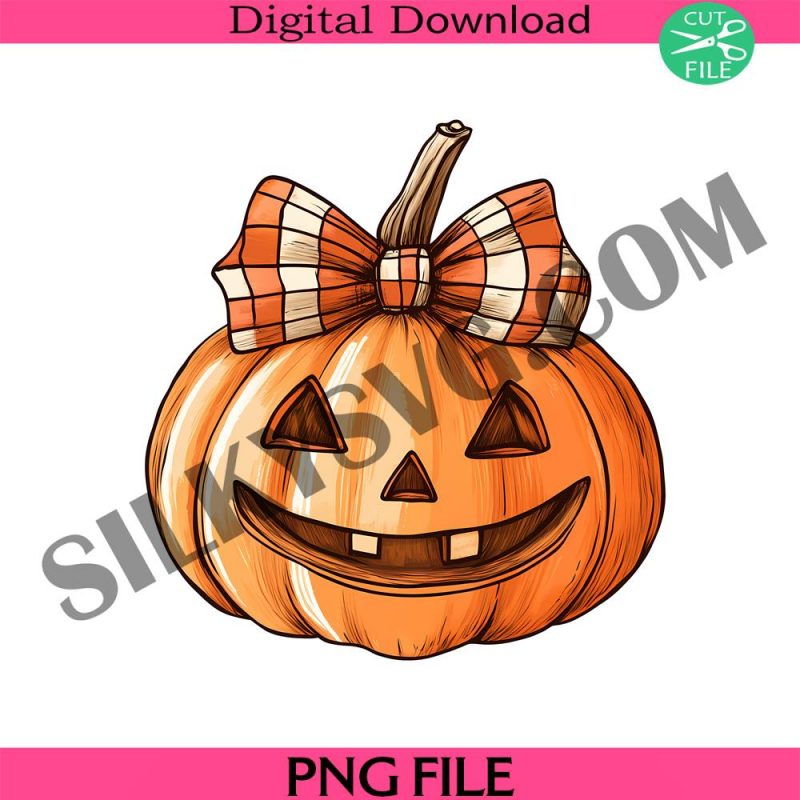 jack-o-lantern-png-halloween-pumpkin-png-spooky-pumpkin-png-halloween-pumpkin-with-bow-png-bow-png-checkered-bow-png