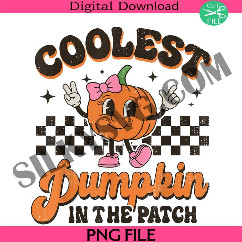 coolest-pumpkin-in-the-patch-checkered-png-sublimation