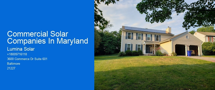 Commercial Solar Companies In Maryland