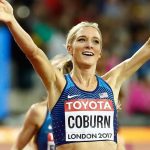 Emma Coburn’s injured ankle will keep her from competing in the Olympic Track and Field Trials in Paris.