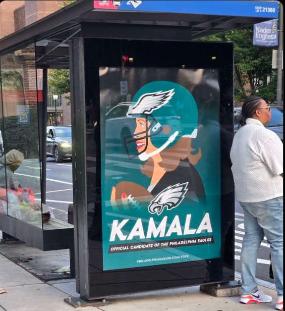 The fake Kamala Harris ad denounced by the Eagles