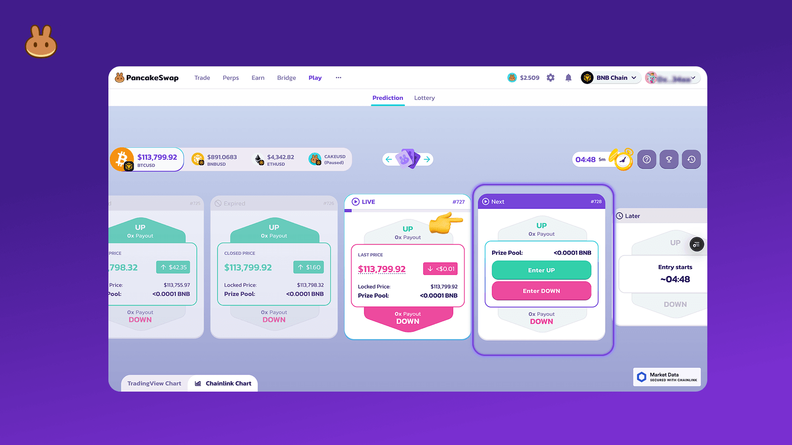 Bitcoin and Ethereum Predictions Are Now live on BNB Chain PancakeSwap |  PancakeSwap