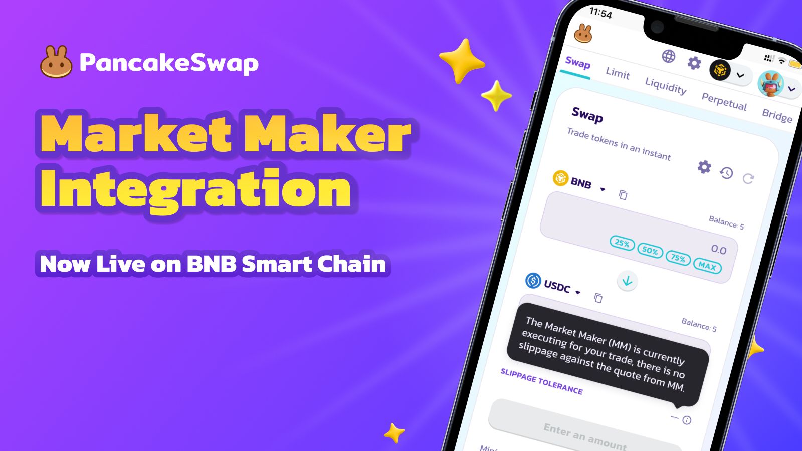 PancakeSwap Launches Market Maker Integration on BNB Smart Chain