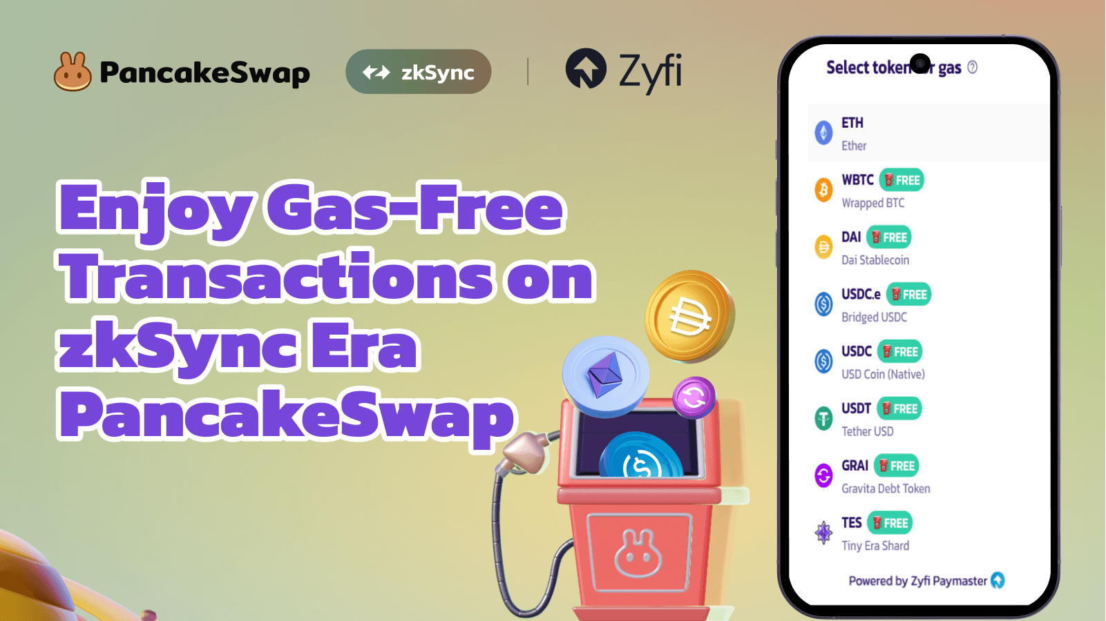 PancakeSwap Integrates Zyfi on zkSync Era, Enabling Gas-Free ...