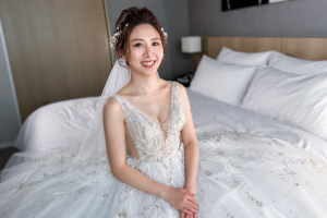 白紗婚禮造型手作飾品新秘