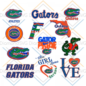 Florida Gators Logo Svg bundle, Eps, Dxf, Png Instant Download