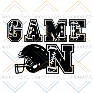 Game on Football SVG Cutting file, Football svg, silhouette svg,