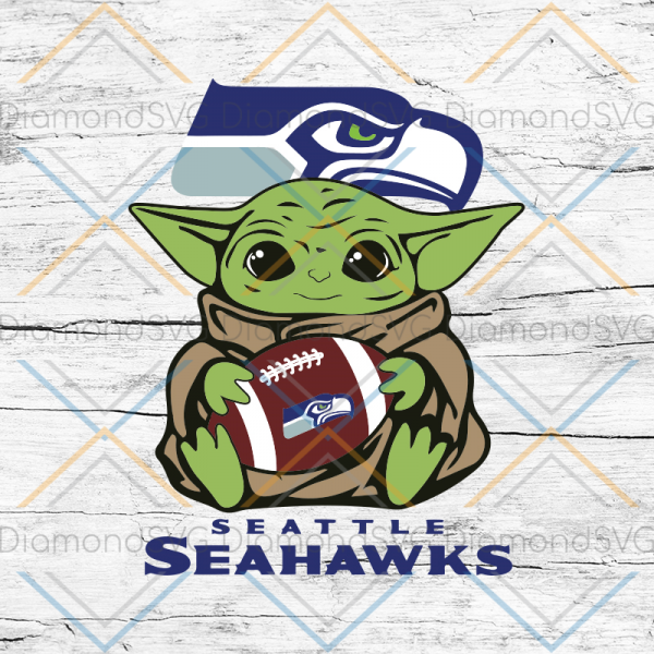 Baby Yoda Star Wars, Seattle Seahawks Svg, NFL Svg, Football Svg, Cricut File, Svg