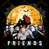 Halloween Friends Printable Download Print and Cut Sublimation PNG File Halloween svg