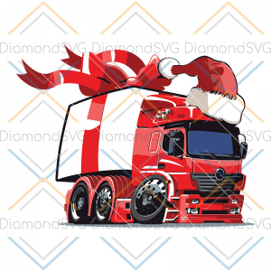 Cartoon Christmas Truck svg, Xmas Digital Download