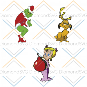 Grinch Stealing Christmas Lights, Max the Dog And Cindy Lou Hot,
