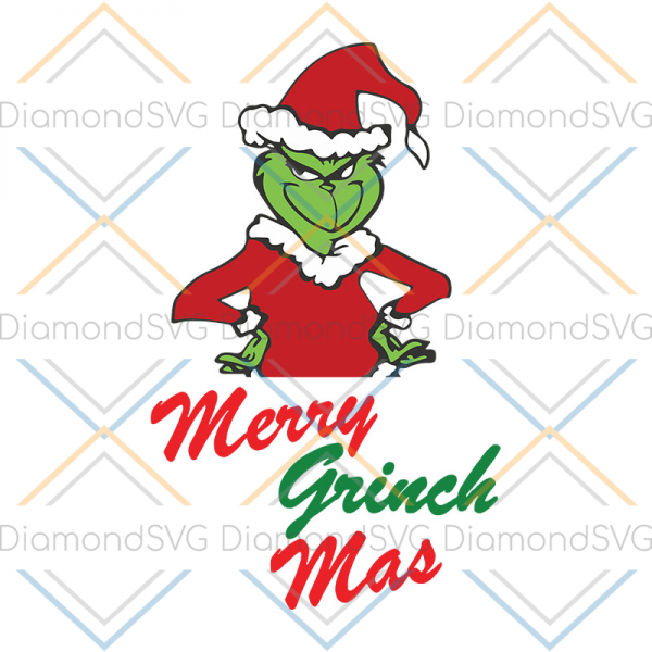 Merry Grinch Mas Christmas Svg, Grinch Svg, Dxf, Png Digital