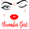 November girl eyes svg BD11082020