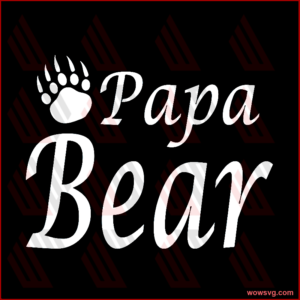 Papa Bear With Bear Claw Svg, Family Svg, Trending Svg, Bear Svg,
