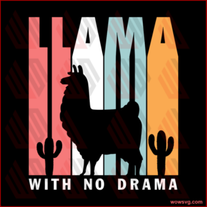 Llama Design Retro Feel Typography Svg, Trending Svg, Llama Svg,