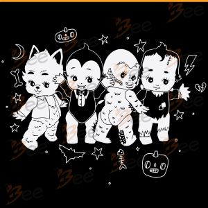 4 Baby Ghost Svg, Halloween Svg, Baby Vampire Svg, Baby Monster, Baby