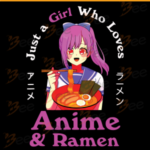 Just A Girl Who Loves Anime And Ramen Svg, Trending Svg, Anime Girls