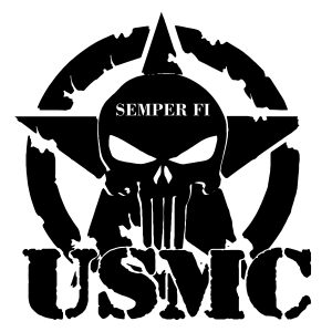USMC Semper Fi Skull Svg mockup