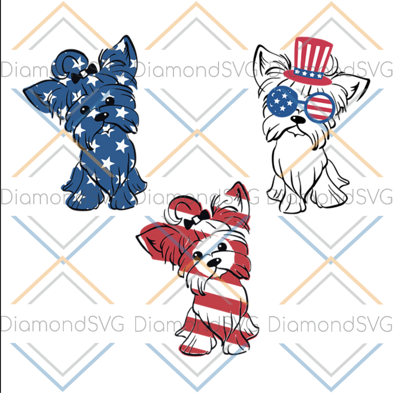 America dogs svg, independence day svg, 4th of july svg, patriotic