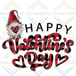 Happy Valentine Day Svg, Valentine Svg, Gnome Svg, Valentine Day Svg,