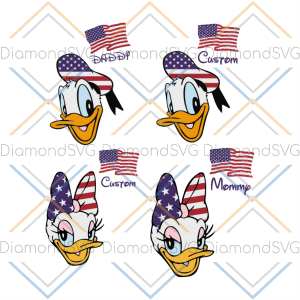 4th of july donald and daisy svg, independence day svg, 4th of july