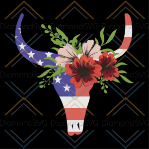4th of july flower cow svg, independence day svg, 4th of july svg,