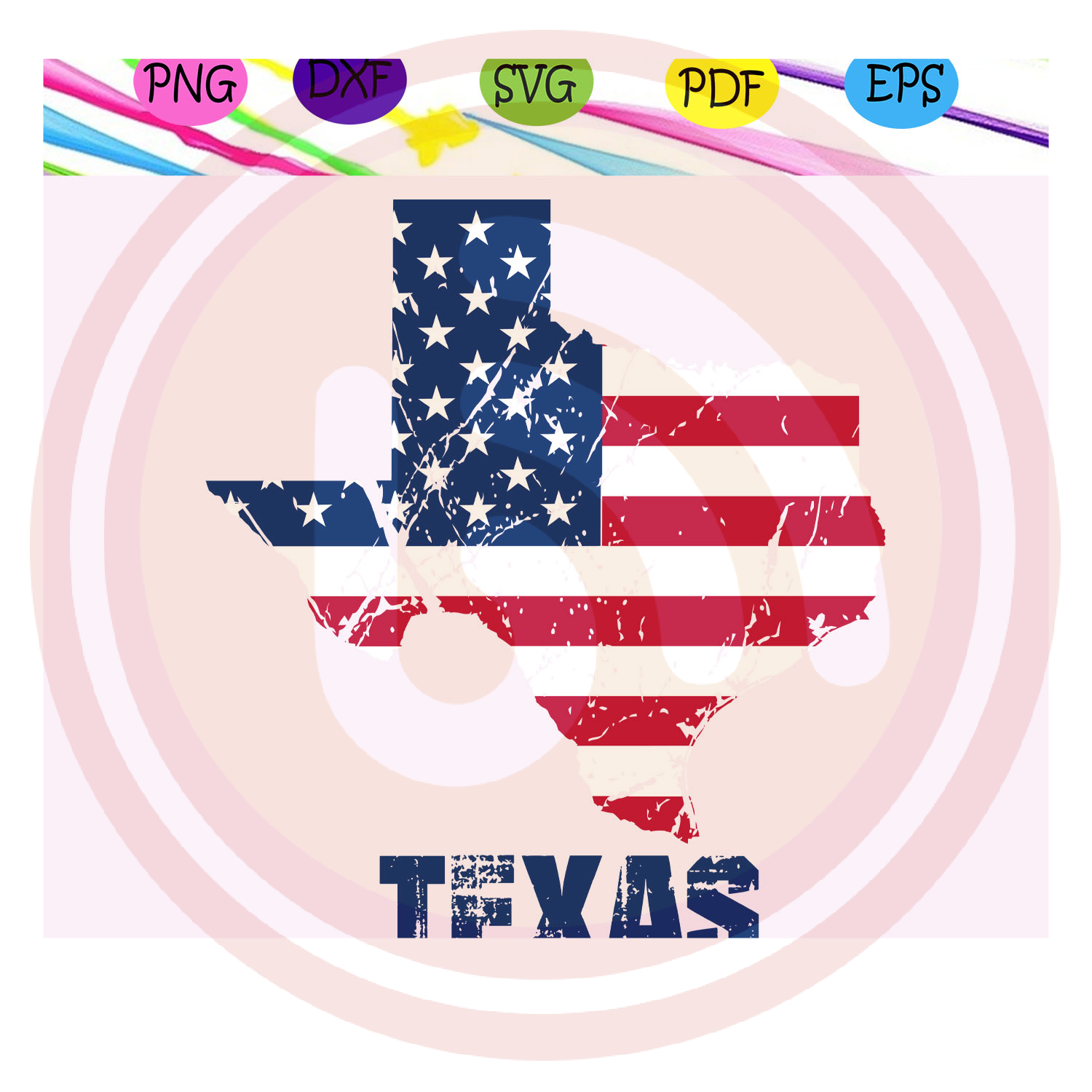 Texas america flag svg in