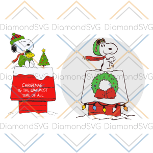Snoopy and woodstock on the doghouse svg, christmas svg, snoopy svg,